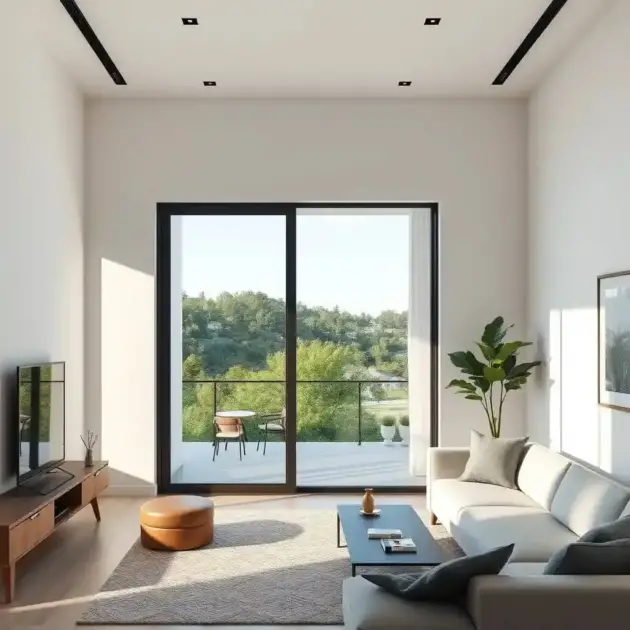 Glass terrace door